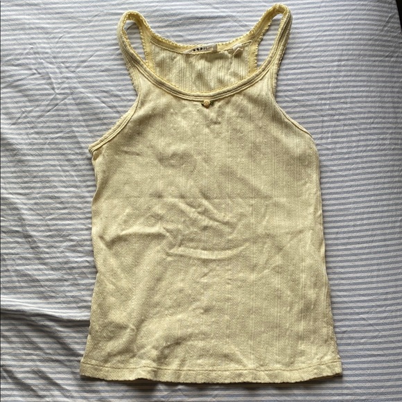 Doen Cream Ribbed Tank Top - Picture 2 of 7